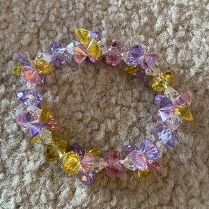 Yellow, purple, pink bracelet